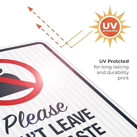 Please Don’t Leave Dog Waste Bags Here 24x30 Inches, 3M EGP Reflective .080 Aluminum, Fade Resistant, Made in USA