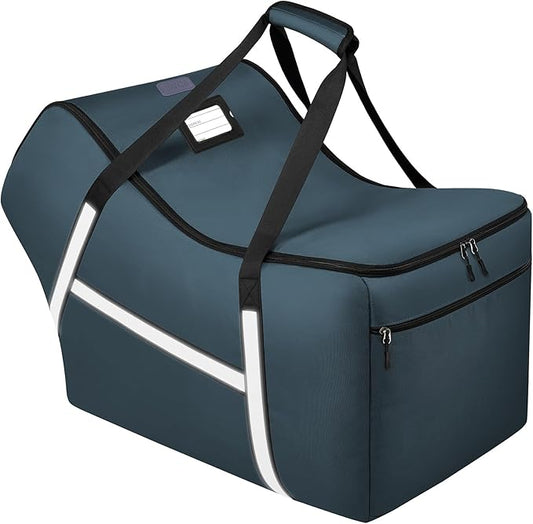 Infant Car Seat Travel Bag for Airplane Compatible with All Nuna Pipa Car Seat and Base,Chicco KeyFit 30 and Base, Padded Car Seat Bags for Air Travel,Car Seat Gate Check Bag with Side Pocket, Blue