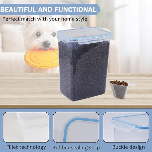 Geyecete 2 PC [8.5L/287 Oz] large food storage containers Extra Large dog Food Storage Containers with Airtight Lids Can hold 8 pound for each-Blue