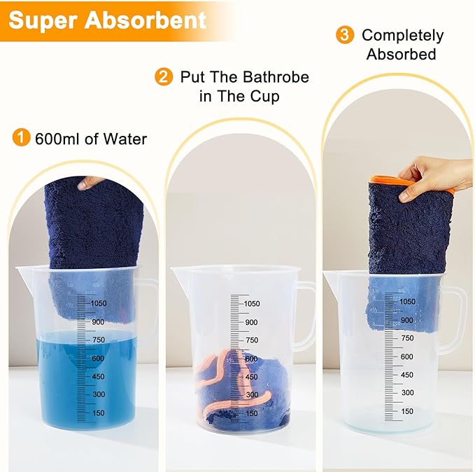 Dog Bathrobe Super Absorbent Dog Towels Large Quick Drying Robes for After Bath Soft Adjustable Warm Keeping Dogs Towel(S-XXL)
