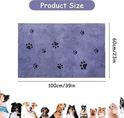 5PCS Microfiber Dog Towels for Drying Dog, 39'' X 23.6'' Pet Towel, Super Absorbent and Soft Pet Grooming Dogs Paw Towel, Fast-Drying Towels Shower Bath Supplies for Large Medium Small Dogs