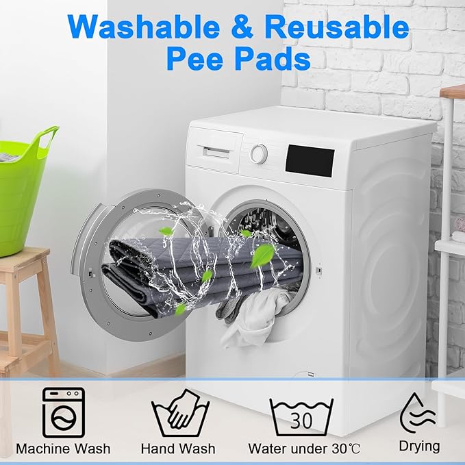 Washable Pee Pads for Dogs 34"x36" Reusable Puppy Pad Pet Training Pads, Waterproof Mat Non-Slip, Dog Pee Pad Whelping Pads Dog Mat-Playpen,Crate,Sofo,Car,Potty,Bed