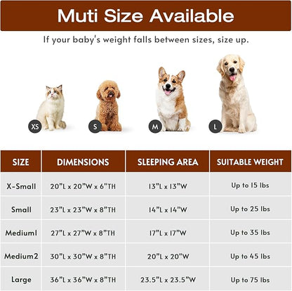 JOLLYVOGUE Dog & Cat Bed, Calming Anti-Anxiety Pet Bed for Small Dogs, Fluffy Donut Cushion for Small and Medium Pets (20") (Pack of 2)