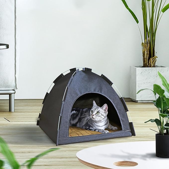 Foldable Pet Tent for All Season, Outdoor Cat House, Cat Tents for Indoor Cats, Breathable Cats Bed Cave, Dog House Indoors, Small Dog House, Pet House for Outdoor and Indoor
