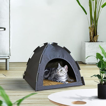 Foldable Pet Tent for All Season, Outdoor Cat House, Cat Tents for Indoor Cats, Breathable Cats Bed Cave, Dog House Indoors, Small Dog House, Pet House for Outdoor and Indoor