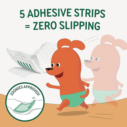 PAWPANG Disposable Dog Diaper Liners Booster Pads for Male & Female Dogs, 100ct, 5 Sizes Options, Doggie Diaper Inserts fit Most Types of Dog Diapers - Pet Belly Bands & Male Wraps (Large(100ct))