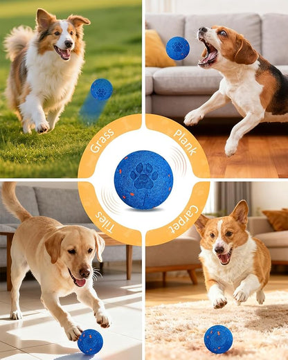 Interactive Dog Ball & Interactive Dog Toys for Medium/Large Dogs: Self-Moving, Auto-Vibrating & Bouncing Smart Ball - 3.1“ Chew-Resistant E-TPU, IPX7 Waterproof & Low-Noise(Include Gift Bag)