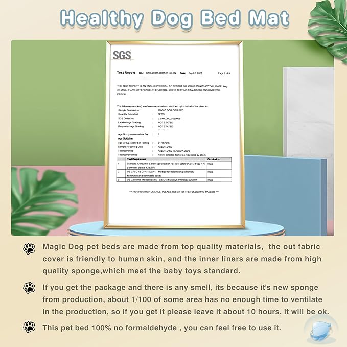 Magic Dog Medium Crate Bed & Pad, Super Soft Pancake Style, Machine Washable, 28-Inch