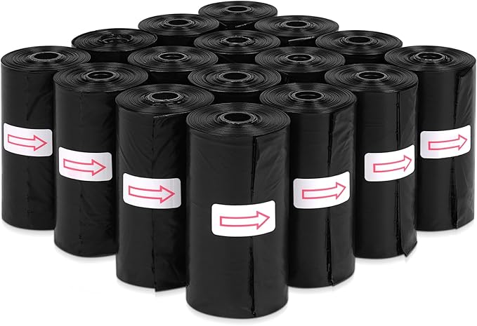 Toplive Dog Waste Bags, Poop Bags for Dogs, Extra Thick Strong Leak-Proof Doggy Bags 16 Rolls (240 Bags), Black