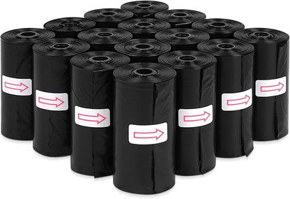 Toplive Dog Waste Bags, Poop Bags for Dogs, Extra Thick Strong Leak-Proof Doggy Bags 16 Rolls (240 Bags), Black