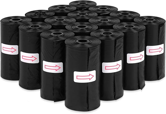 Toplive Dog Waste Bags, Poop Bags for Dogs, Extra Thick Strong Leak-Proof Doggy Bags 16 Rolls (240 Bags), Black