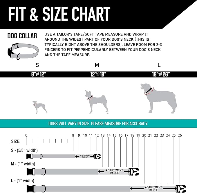 Wolfgang Heavy Duty, Adjustable Dog Collar with Quick Release Nylon Buckle for Walking & Training, StarryWolf Print, Large