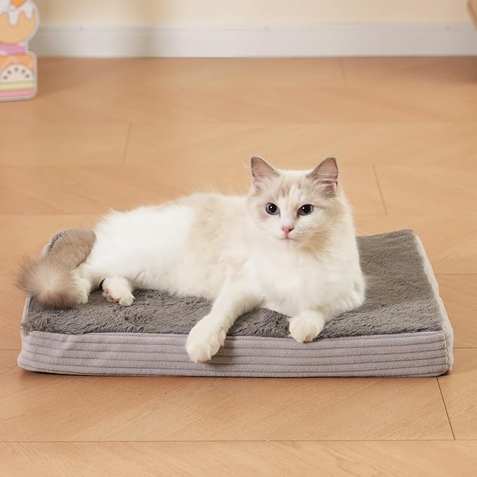 Self Warming Cat Bed Self Heating Cats Puppies Mat Pet Pad for Indoor Outdoor Pets with Non-Slip Bottom Washable (20x16 Inch)