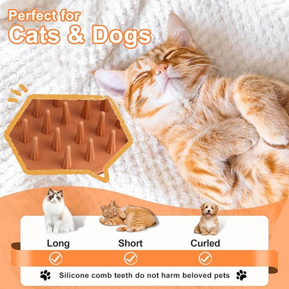 Steam Brush for Cat & Dog – 3-in-1 Spritz Pet Spray Hair Removal Comb for Grooming & Shedding Steam – Water Brush for Long & Short Haired Pets
