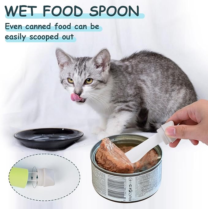 Dog Food Scoop 1 Cup, Pet Food Measuring Cups, Comfortable Long Handled Measuring Cup, for Dog, Cat & Rabbit Food-Grade Pet Food Feeding Scoop, Easily Clean Safe and Reliable (Greener)