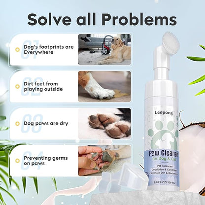 Dog Paw Care Kit- Paw Cleaner and Balm for Pet Foot Washer Care (2 Pack Cleaners and 1 Pack Balm)