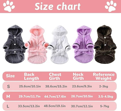 Petyoung Pet Bathrobe Dog Thickened Hooded Bathrobe Quick Drying and Super Absorbent Dog Bath Towel Soft Pet for Puppy Small Dogs Cats