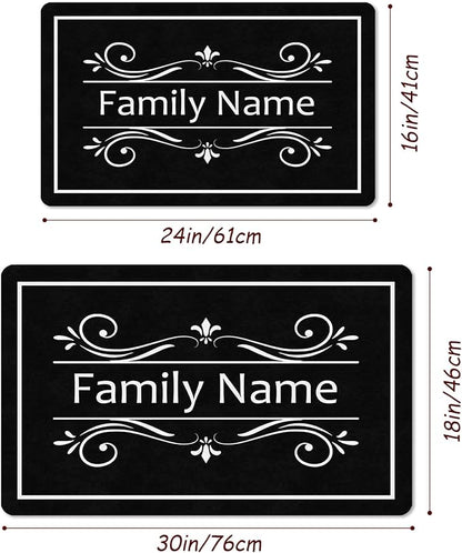 Custom Doormat with Family Name - Personalized Entryway Door Mat Front Door Mat for Outdoor Decor Entrance Mat Housewarming Gift with Anti-Slip Backing