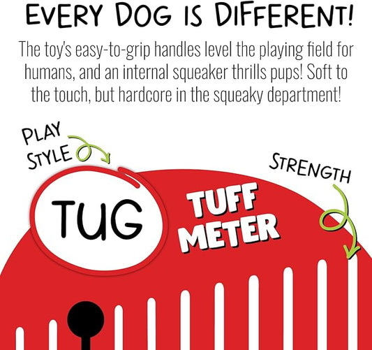 Jolly Pets Jolly Tug-a-Mal Cow Tug/Squeak Toy, Medium