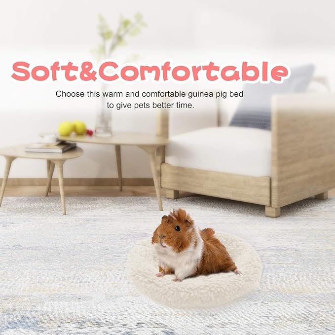 BWOGUE Hamster Bed,Round Velvet Warm Sleep Mat Pad for Hamster/Hedgehog/Squirrel/Mice/Rats and Other Small Animals