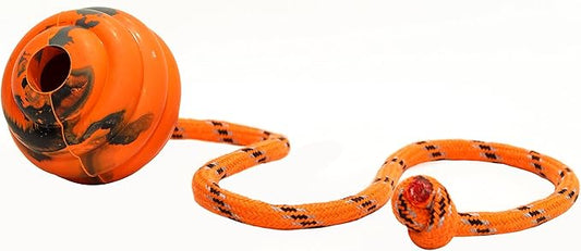 Durable Natural Rubber Ball on a Rope - Perfect Dog Training, Exercise and Reward Tool - Medium Size Dog Toy for Fetch, Catch, Throw and Tug War Plays – Happy Playtime Guaranteed