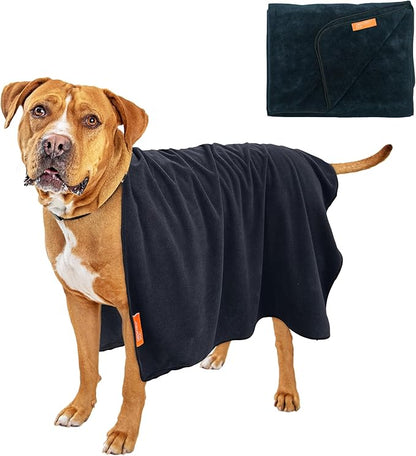 Microfiber Dog Bath Towel – Large Dog Drying Towel (47 x 31.5 in) – Ultra Absorbent Pet Towel for Bath Time, Swimming & Wet Dogs