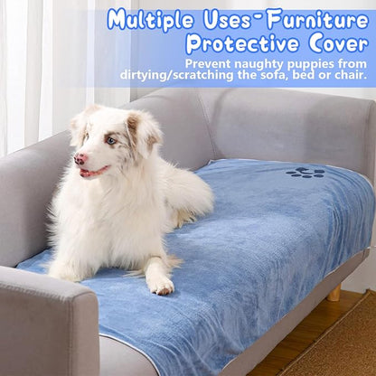 4 Pack Extra Large Dog Bath Towel for Drying Dogs 55×27" Super Absorbent Pet Towel, Microfiber Dog Grooming Towel for Small, Medium, Large Dogs and Cats, Dog Towel Set