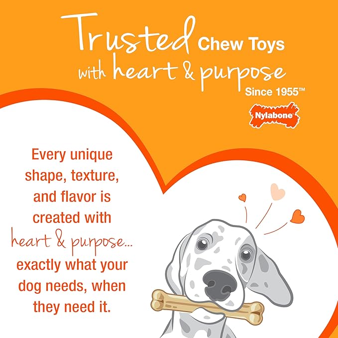 Nylabone Power Chew Textured Knuckle Bone - Dog Toys for Aggressive Chewers - Peanut Butter Chew Toy - Large Dog Chew Toys - Peanut Butter Flavor, X-Large - Over 50 Ibs. (1 Count)