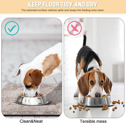 Dog Food Mat for Floors Waterproof Pet Placemat Cat Feeding Bowls Mats for Food and Water, Eco-Friendly Dog Accessories Diatomite Pets Supplies 17" X 30"