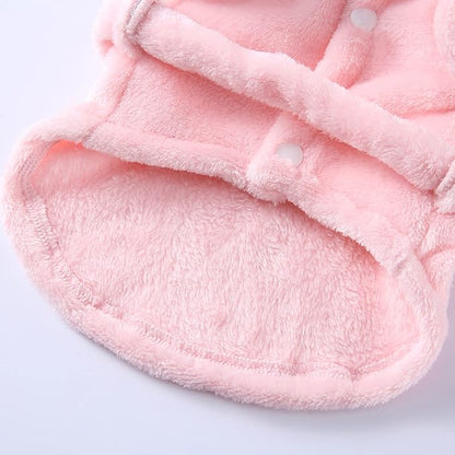 Petyoung Pet Bathrobe Dog Pajama Thickened Hooded Bathrobe Quick Drying and Super Absorbent Dog Bath Towel Soft Pet Nightwear for Puppy Small Dogs Cats