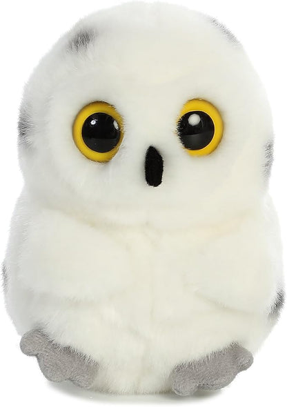 Aurora® Playful Rolly Pet™ Hoot Owl™ Stuffed Animal - Compact Size for On-the-Go Fun - for Adults, Kids, Birthdays, and Anniversaries - White 5 Inches