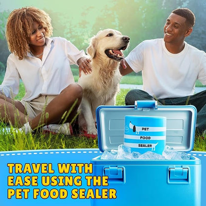 The Original Canned Dog Food Storage Container Patent Pending Reusable Airtight Can Cover Pet Food Sealer - Keeps Dog Food Can Fresh in the Fridge, Eliminates Odor, Easy to Use