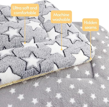 2 Pack Cat Blanket for Indoor Cats Ultra Soft and Warm Calming Cat Bed Fleece Pet Mat for Anxiety and Stress Washable Kitten Blanket