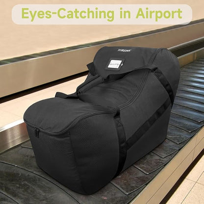 YOREPEK Infant Car Seat Travel Bag Compatible with Nuna Pipa Car Seat and Base, Fits for Doona Car Seat without Base, Padded Carseat Cover for Airplane Travel, Car Seat Bags for Air Travel, All Black