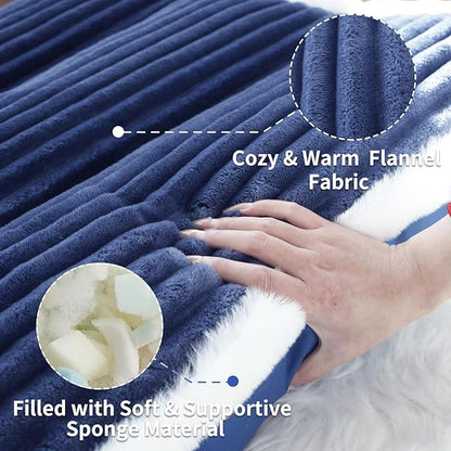 KHONSU PET Dog Bed with Pillow 3.5in Orthopedic Pad for Large Dogs up to 90 lbs Waterproof Removable Cover Machine Washable for Extra Large Dogs