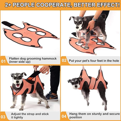 Dog Grooming Hammock,XXS Pet Grooming Harness for Extra Small Dogs,Hanging Harness for Nail Trimming,Dog Nail Hammock,Grooming Sling Holder with Wide Strap on Pet Restraint Bag