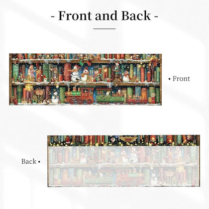 Worltoldb Christmas Bookshelf Curtain Valance Short Rod Pocket Window Treatment for Living Room Bedroom Kitchen Bathroom 1 Panel 54" W x 18" L