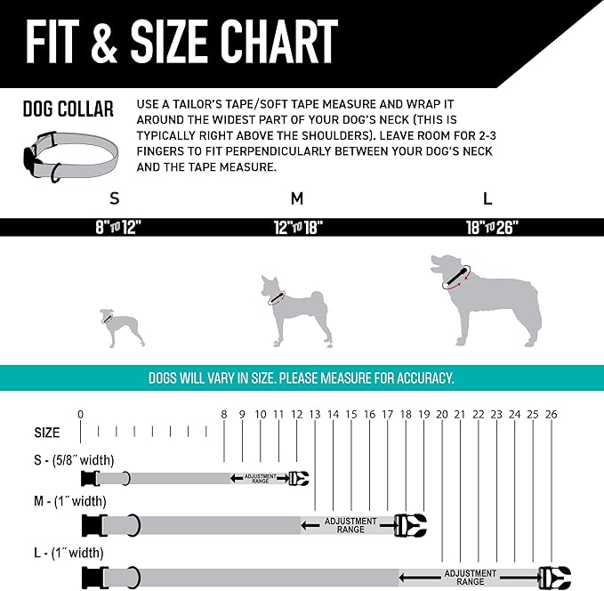 Wolfgang Heavy Duty, Adjustable Dog Collar with Quick Release Nylon Buckle for Walking & Training, BuenaOnda Print, Large