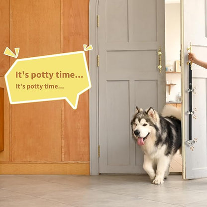 Dog Door Bell for Potty Training, Adjustable Length and Height, Pink