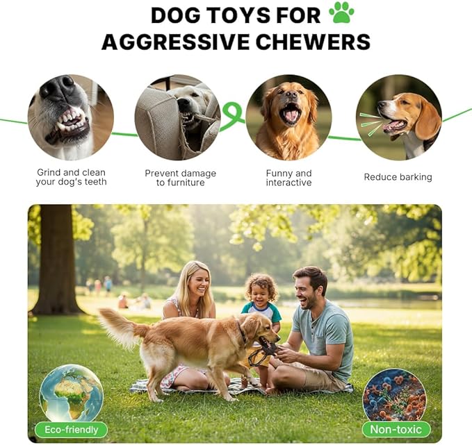 Durable Dog Tug Toy for Multiple Dogs - Tug of War Dog Toy, Dog Chew Toy Promotes Dental Health and Reduces Boredom