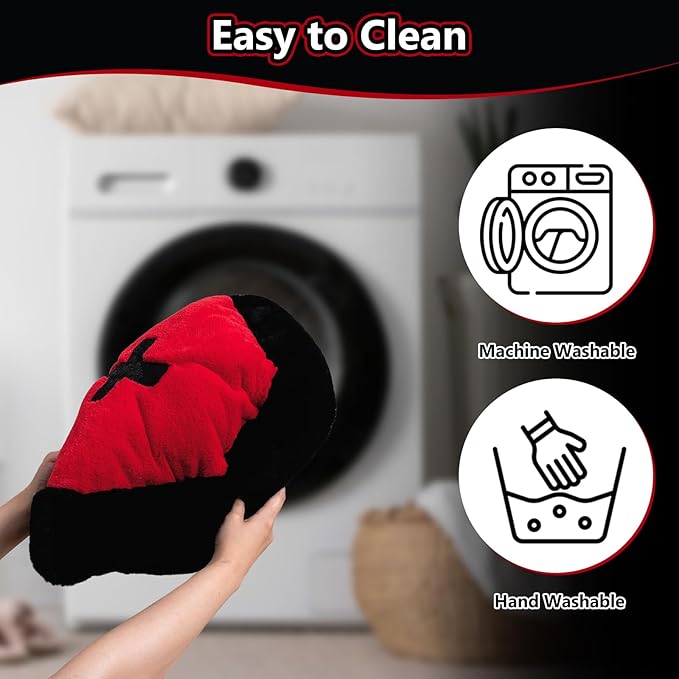 Cat Beds for Indoor Cats, Gothic Cat Beds Fits up to 30 lbs, Washble Coffin Dog Bed, Fluffy Pet Bed, Halloween House 28 * 20 Inch, Red & Black Medium