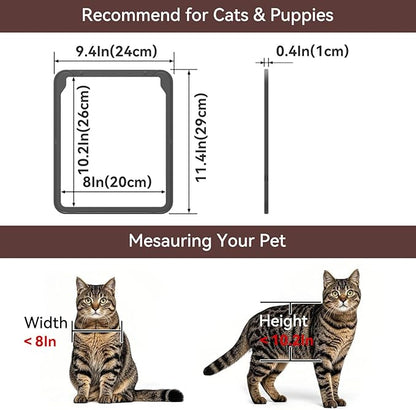 Cat Screen Door with Magnetic Closure Doggy Screen Door for Sliding Screen Door/Window Lockable Door for Kitty/Cats/Doggies