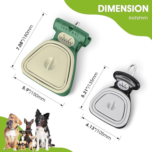 SUPERDESIGN Portable and Versatile Pet Poop Scooper, Ideal for Walking Traveling and Camping with Small and Large with CLeash Clip and Garbage Bag Bin Dogs Poop Scooper Small