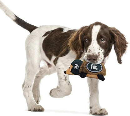 NCAA Michigan State Spartans Plush Hedgehog Toy for Dogs & Cats, Cool Soft Pet Toy for Fun and Interactive Play, Dog Chew Toy with Squeaker, Licensed Hot Pet Toy
