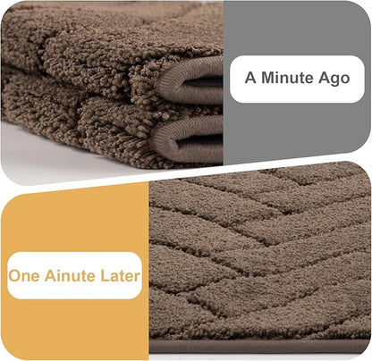 Tindbea Dog Mat for Muddy Paws,Absorbs Moisture Dirt Non-Slip Washable Mud Mat for Dogs,Soft Rubber Backing Front Inside Pet Rug for Entryway, Mud Dog Paws, Patio(24"x59",Latte)