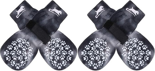 EXPAWLORER Anti Slip Dog Socks to Prevent Licking Paws, Dog Shoes for Hot Pavement, Dog Booties for Small Medium Large Senior Dogs, Traction Control Boots & Paw Protectors for Hardwood Floors