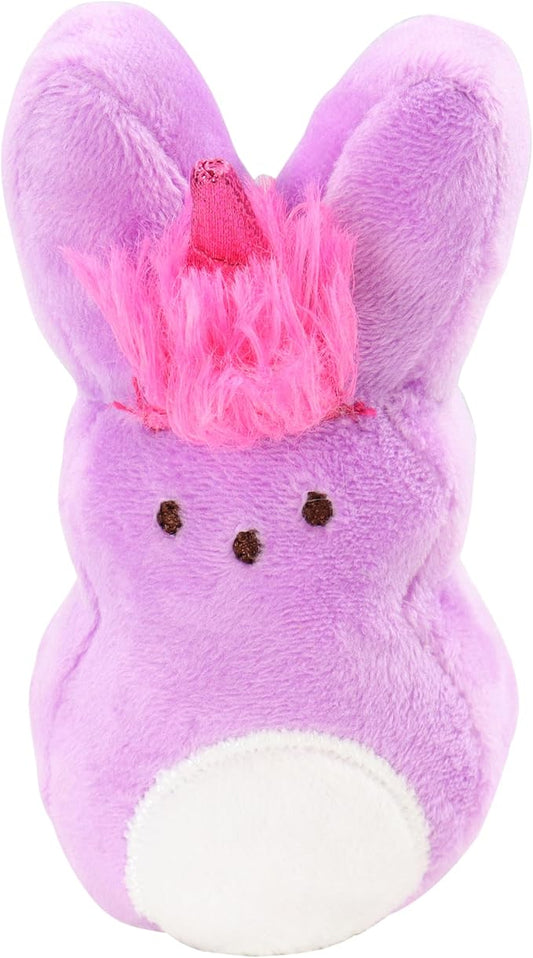 Animal Adventure | 4" Purple Unicorn Palm Pet Bunny Peeps Plush | Easter Basket Stuffed Animals for Kids | Marshmallow Candy | Huggable Soft Plushie Stuffers Buddy Toy | Collectable Gifts | Aged 3+