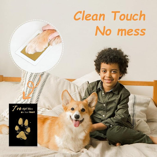 Inkless Paw Print Kit,Dog Paw Print Kit,Dog Nose Print Kit,Clean Touch Ink Pads and Imprint Cards,Pet Paw Print Impression Kit for Dogs Cats Footprint Keepsake