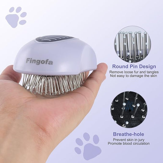 2PCS Dog Brush for Shedding and Bathing, Dog Grooming Tools Set for Short/Long Haired Dogs & Cats, Slicker Pin Hair Brush for Removing Loose Fur and Tangles, Soft Rubber Brush for Washing