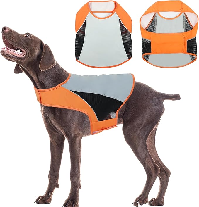 Nanaki Reflective Dog Vest-High Visibility Orange Dog Hunting Vest, Safety Gear for Outdoor Activities Walking Hunting Hiking